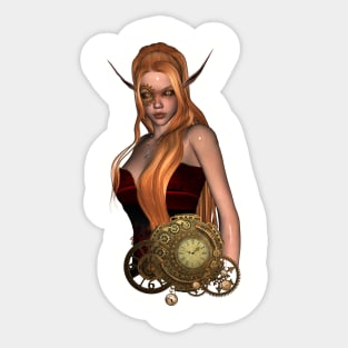 Steampunk women Sticker